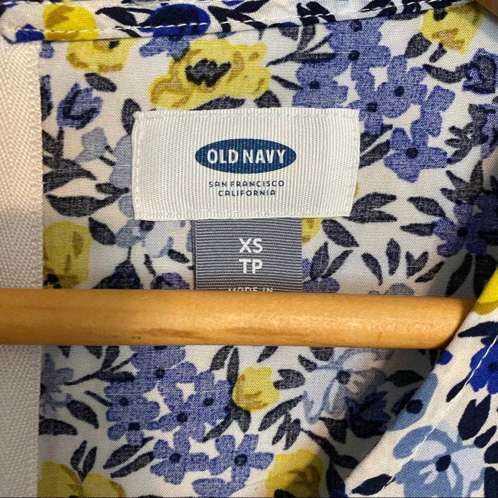 OLD NAVY floral long sleeve shift dress sz XS